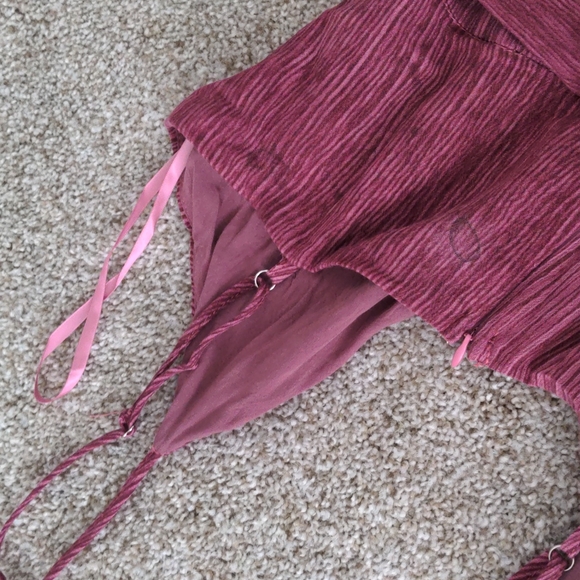 Saints + Secrets Romantic Ruffle Tiered Mini Spaghetti Strap Dress. - Picture 4 of 7